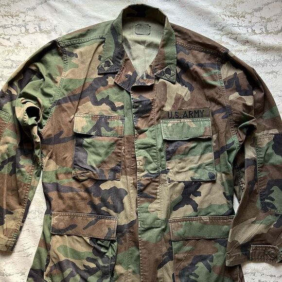 US Army issue 1990 Woodland Jacket camouflage vintage - Picture 4 of 12